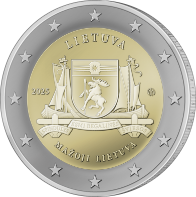 Moneta, skirta Mažajai Lietuvai (iš serijos „Lietuvos etnografiniai regionai“)