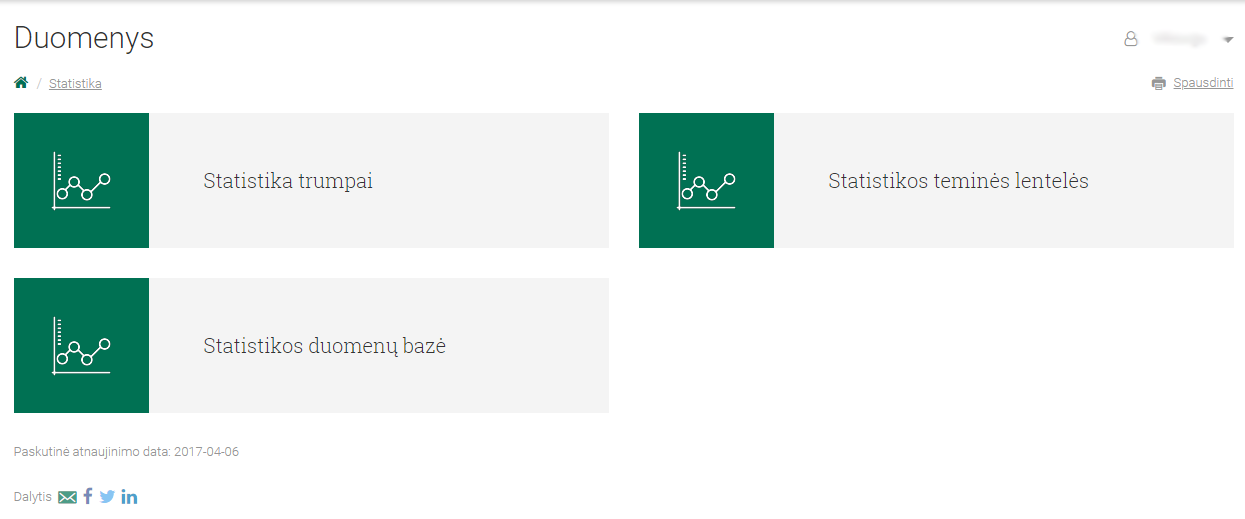 3.2. Rodiklio pasirinkimas iš statistikos srities lentelių