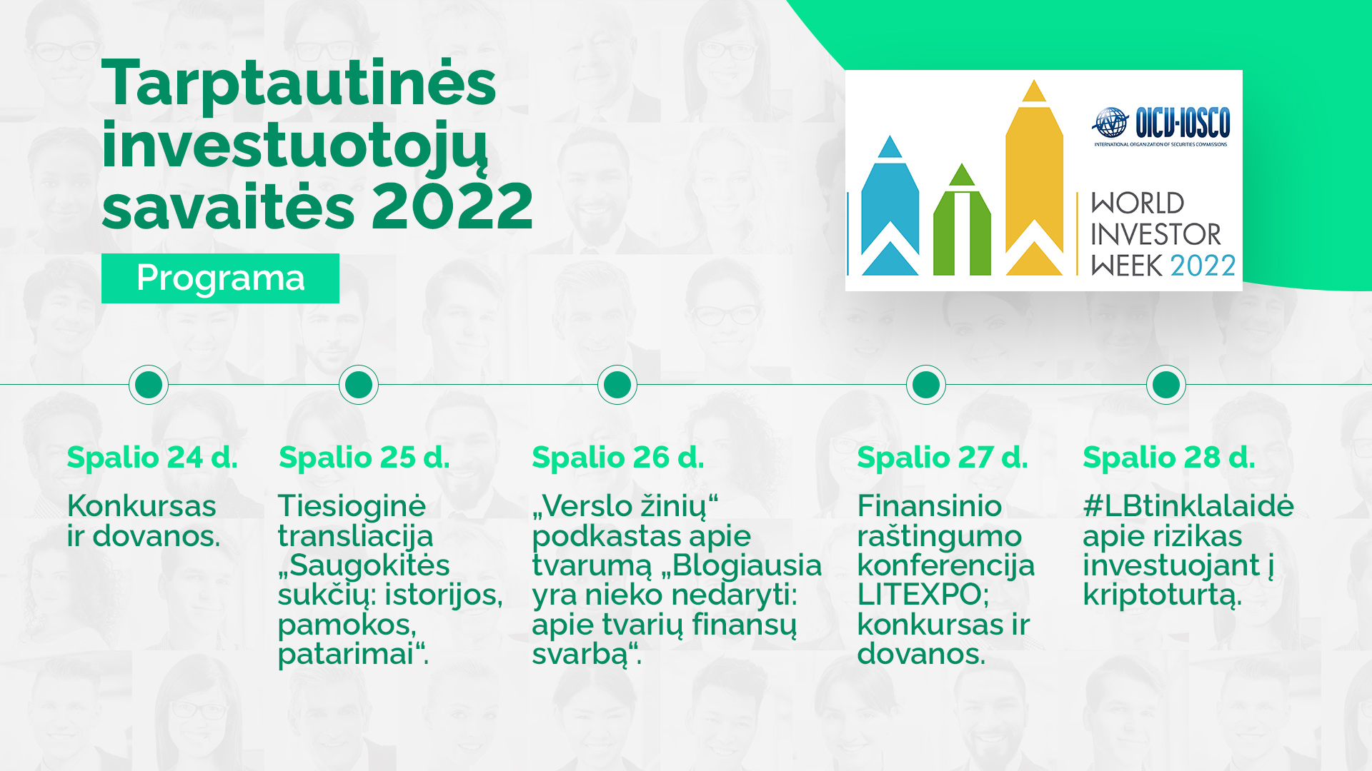 Lietuvos bankas jungiasi prie Tarptautinės investuotojų savaitės