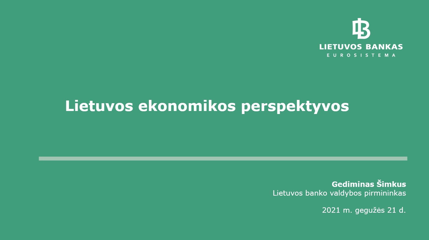 G. &Scaron;imkaus pristatymas &bdquo;Lietuvos ekonomikos perspektyvos&ldquo;