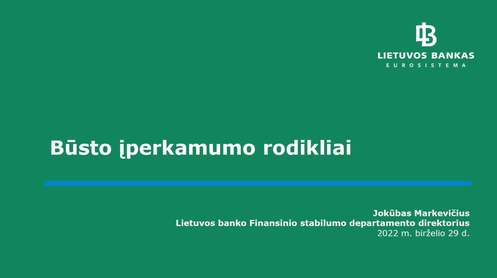 J. Markevičiaus pristatymas „Būsto įperkamumo rodikliai“