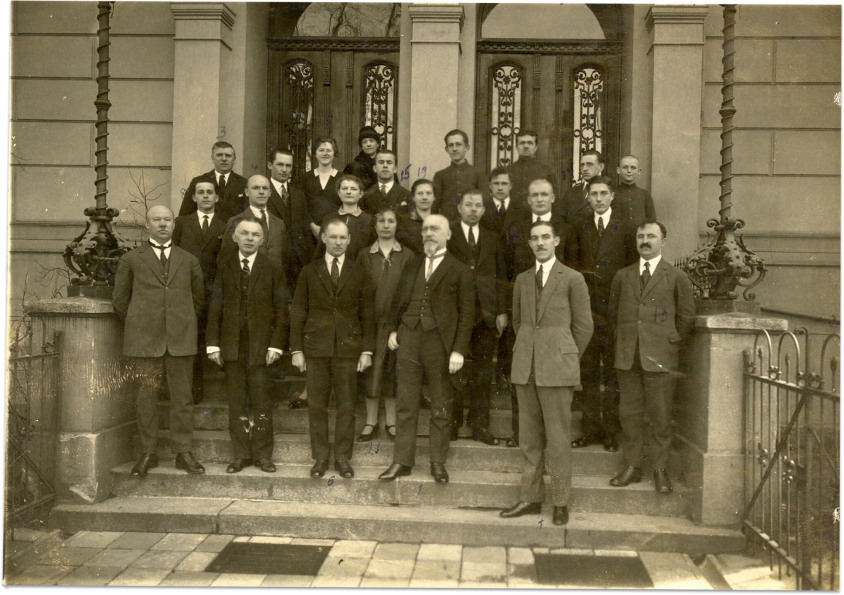 Staff of the Bank of Lithuania Klaipėda branch. 28 April 1927