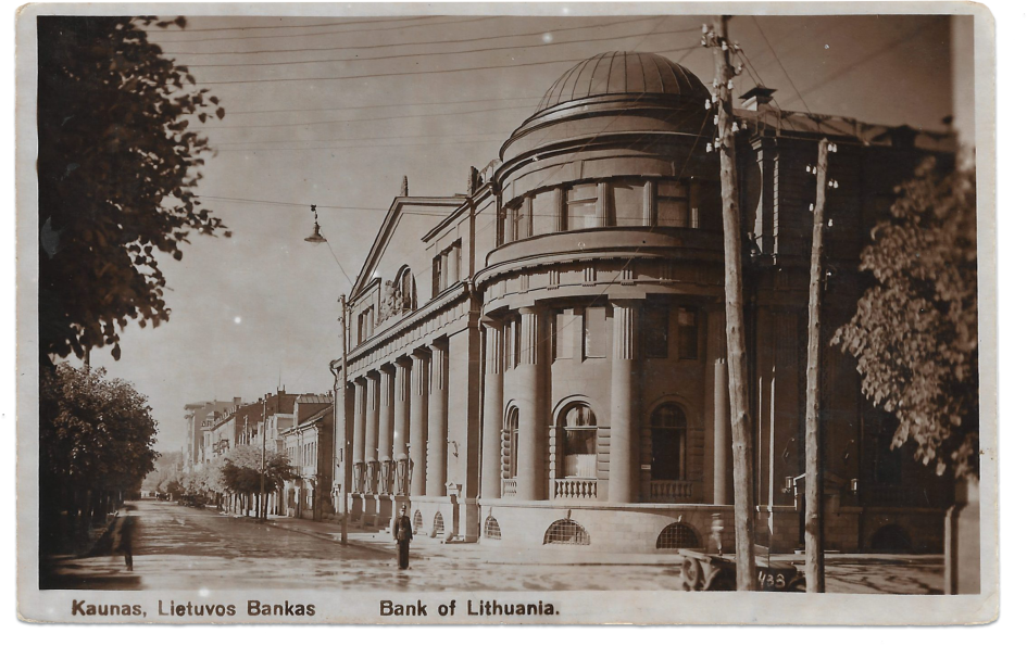 Bank of Lithuania building in Kaunas, 1930s