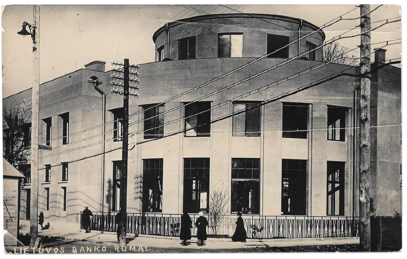 Bank of Lithuania Panevėžys branch. Architect Mykolas Songaila. 1930s