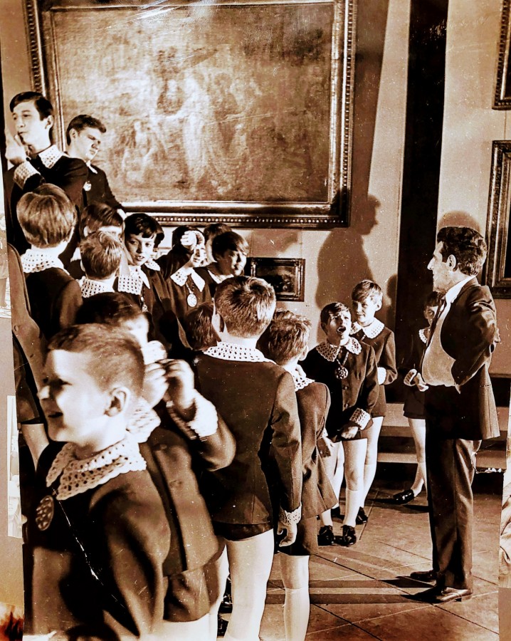 Before a concert in Vilnius Cathedral, 1970