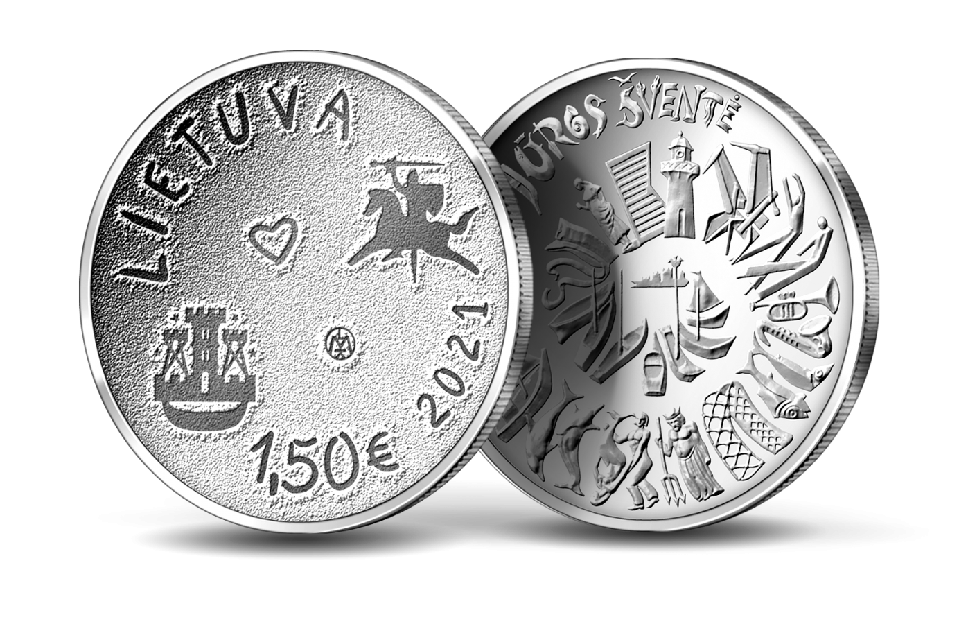 Bank of Lithuania issues collector coin dedicated to the Sea Festival containing amber