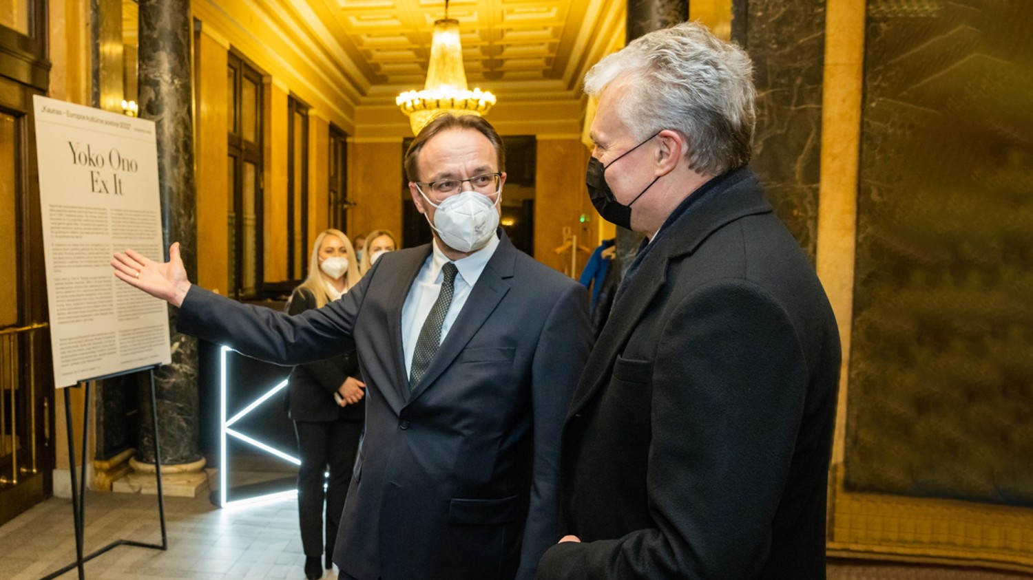 Opening of Kaunas – the European Capital of Culture 2022 greeted distinguished guests at the Bank of Lithuania building in Kaunas