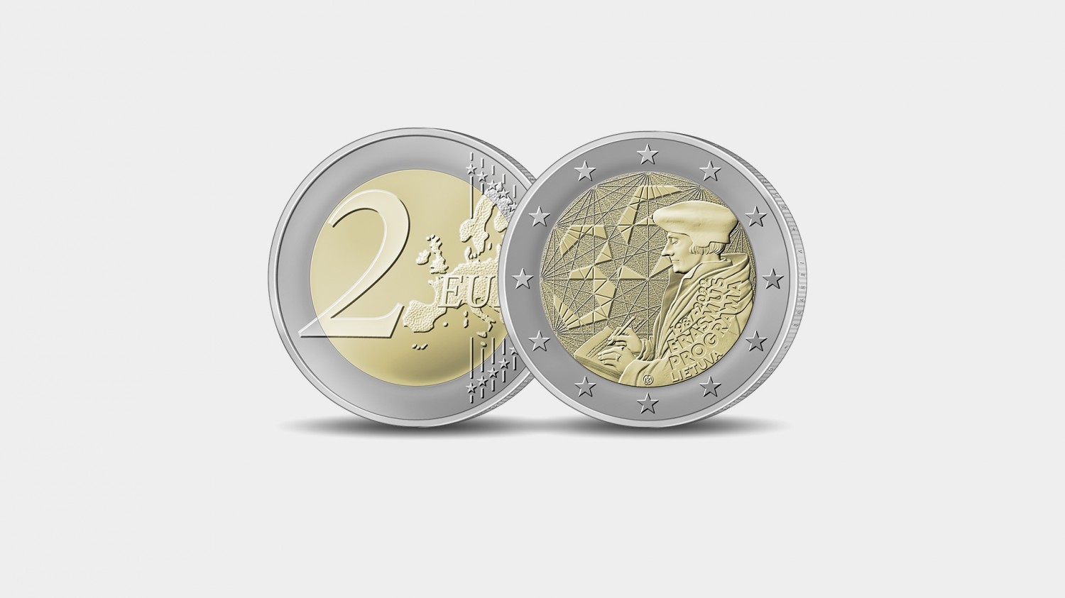 €2 commemorative coin celebrating the 35th anniversary of the Erasmus Programme