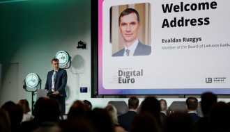 Lietuvos banko valdybos nario Evaldo Ruzgio kalba konferencijoje