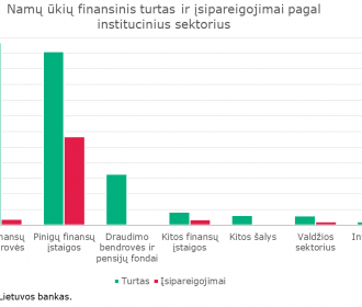 Daugiausia namų ūkių finansinio turto sutelkta ne finansų bendrovėse
