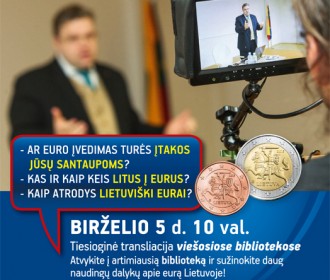 Renginio plakatas, išleistas Lietuvos banko