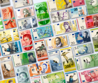 ECB pristato atrinktus naujų eurų banknotų dizainus ir pradeda viešosios nuomonės tyrimą