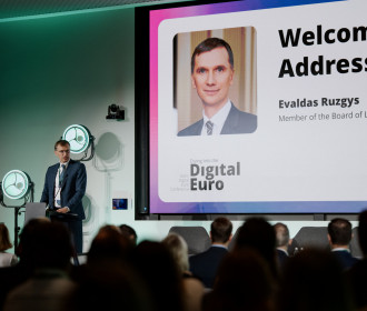 Lietuvos banko valdybos nario Evaldo Ruzgio kalba konferencijoje