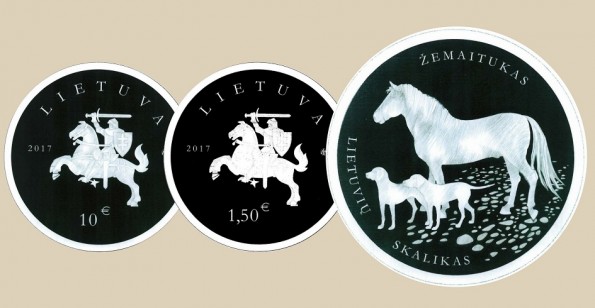 Lietuvių skalikui ir žemaitukui skirtos kolekcinės monetos.jpg