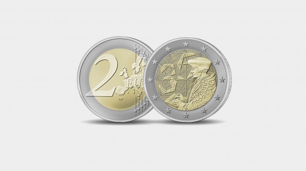 Išleidžiama proginė 2 eurų moneta, skirta Erasmus programos 35-mečiui