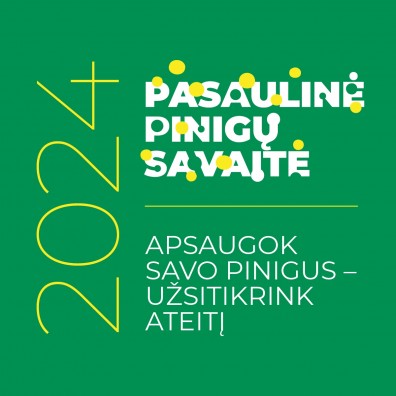 Pasaulinė pinigų savaitė sieks didinti jaunimo finansinį raštingumą