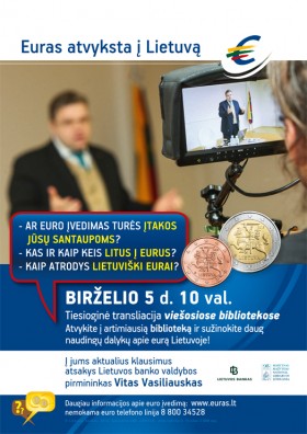 Renginio plakatas, išleistas Lietuvos banko