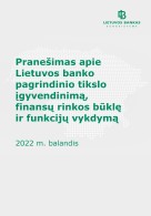 Pranešimas Lietuvos Respublikos Seimui (2022 m. balandžio mėn.)