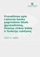 Pranešimas Lietuvos Respublikos Seimui (2022 m. spalio mėn.)