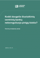 Kodėl daugelis šiuolaikinių centrinių bankų nebereguliuoja pinigų kiekio?